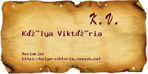 Kólya Viktória névjegykártya
